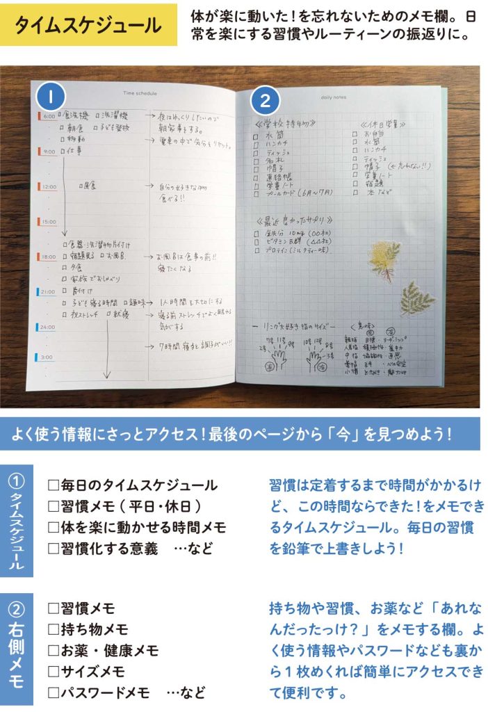 見通しが立てやすい2週間手帳